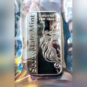 Scottsdale Mint Vortex 1 Ounce Silver Bar